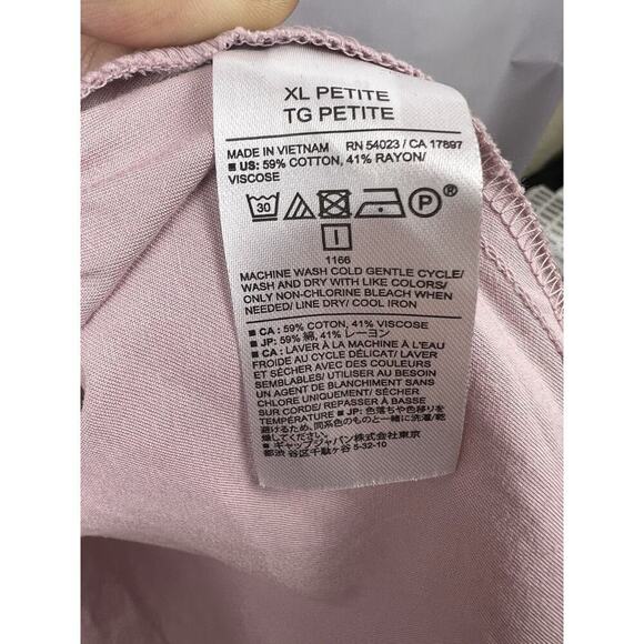 Banana Republic Tiered Midi Dress, Mauve Pink, Cotton Blend XL Petite Feminine - Picture 7 of 11